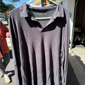 Abercrombie & Fitch Dark Gray Polo Shirt
